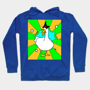 Halloween Goose Witch Conjuring Up Duck Hoodie